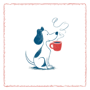 Cartoon Dog Coffee V2 Vinyl Car Decal Sticker – Waterproof & UV-Resistant 3.4133333333333336"