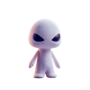 Violet Alien Ghost Vinyl Car Decal Sticker – Waterproof & UV-Resistant 3.4133333333333336"