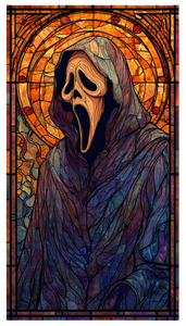 Ghostface Glass Vinyl Car Decal Sticker – Waterproof & UV-Resistant 9.706666666666667"