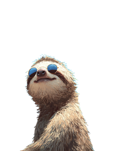 Baby Sloth Cartoon V2 Vinyl Car Decal Sticker – Waterproof & UV-Resistant 4.1066666666666665"