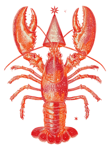 Party Hat Crayfish Vinyl Car Decal Sticker – Waterproof & UV-Resistant 8.213333333333333"