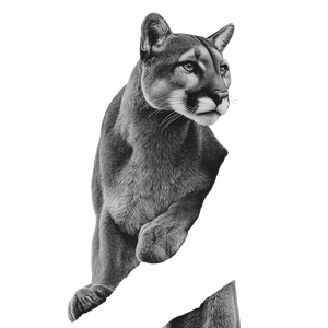Mountain Lion Descending Vinyl Car Decal Sticker – Waterproof & UV-Resistant 6.826666666666667"