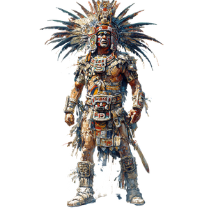 Aztec Warrior Art Vinyl Car Decal Sticker – Waterproof & UV-Resistant 6.826666666666667"