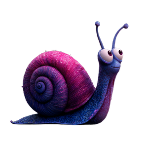 Purple Happy Snail Vinyl Car Decal Sticker – Waterproof & UV-Resistant 3.4133333333333336"