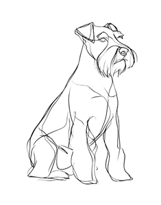 Abstract Schnauzer Drawing Vinyl Car Decal Sticker – Waterproof & UV-Resistant 4.16"