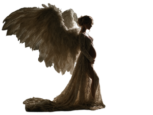 Ethereal Maternity Angel Vinyl Car Decal Sticker – Waterproof & UV-Resistant 6.1866666666666665"