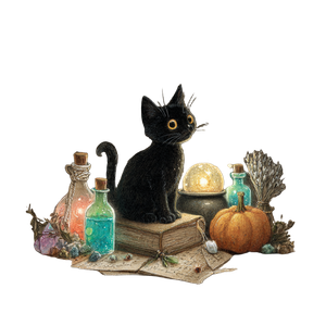 Magical Black Cat V16 Vinyl Car Decal Sticker – Waterproof & UV-Resistant 3.4133333333333336"