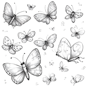 Cute Flying Butterflies V2 Vinyl Car Decal Sticker – Waterproof & UV-Resistant 6.826666666666667"