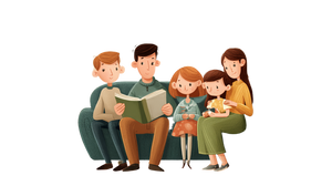 Happy Family Together Vinyl Car Decal Sticker – Waterproof & UV-Resistant 2.72"