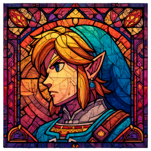 Zelda Stained Glass V2 Vinyl Car Decal Sticker – Waterproof & UV-Resistant 6.826666666666667"