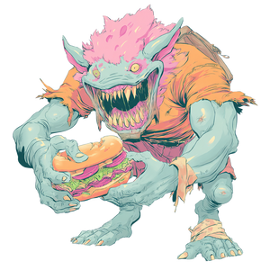 Muscular Gremlin Alien Vinyl Car Decal Sticker – Waterproof & UV-Resistant 3.4133333333333336"