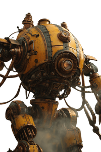Dieselpunk Robot Vinyl Car Decal Sticker – Waterproof & UV-Resistant 4.4