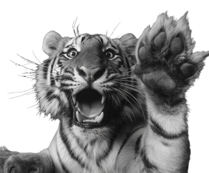 Angry Tiger Close-Up V8 Vinyl Car Decal Sticker – Waterproof & UV-Resistant 3.3066666666666666"