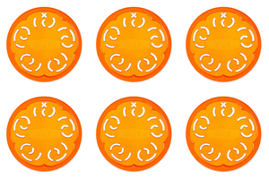 6x Long-Lasting Citrus Air Freshener | Hangable Orange Disc | Portable Commercial Strength