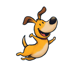 Smiling Dog Jumping Vinyl Car Decal Sticker – Waterproof & UV-Resistant 6.826666666666667"