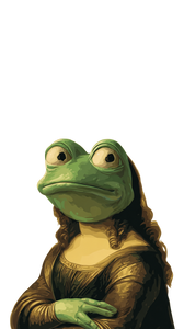 Frog Mona Lisa Vinyl Car Decal Sticker – Waterproof & UV-Resistant 4.8533333333333335"