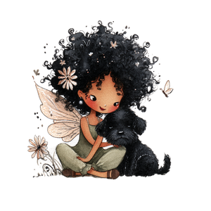 Black Fairy Puppy Play Vinyl Car Decal Sticker – Waterproof & UV-Resistant 3.4133333333333336"