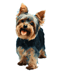 Fashionable Cubist Yorkie Vinyl Car Decal Sticker – Waterproof & UV-Resistant 4.0"