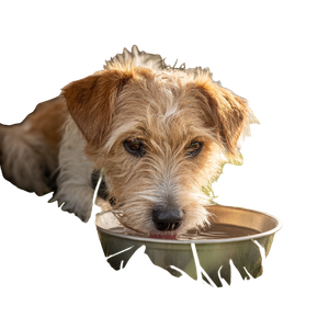 Dog Drinking Water V6 Vinyl Car Decal Sticker – Waterproof & UV-Resistant 6.826666666666667"