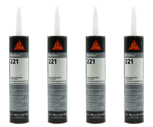 4x Sikaflex -221 Polyurethane Sealant | Ultimate Choice for Truck/Trailer/RV/BUS, Weather Resistant Colonial White Sealant, Paintable, NSF Approved