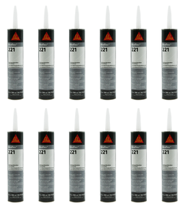 12x Sikaflex -221 Polyurethane Sealant | Ultimate Choice for Truck/Trailer/RV/BUS, Weather Resistant Colonial White Sealant, Paintable, NSF Approved