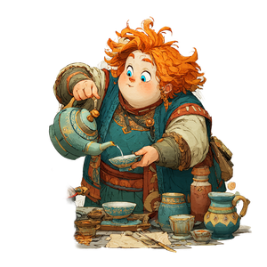Dwarven Tea Lady V2 Vinyl Car Decal Sticker – Waterproof & UV-Resistant 3.4133333333333336"