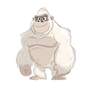 Friendly Boy Gorilla V3 Vinyl Car Decal Sticker – Waterproof & UV-Resistant 3.4133333333333336"
