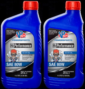 2x VP Racing Fuels Hi-Performance 80W Synthetic Gear Oil | Long-Lasting Protection, Wet Clutch Performance
