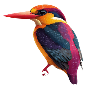 Golden-Backed Kingfisher Vinyl Car Decal Sticker – Waterproof & UV-Resistant 6.826666666666667"