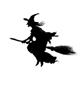 Silhouette Witch Broom Vinyl Car Decal Sticker – Waterproof & UV-Resistant 7.0