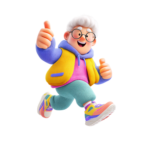 Energetic Elderly Runner Vinyl Car Decal Sticker – Waterproof & UV-Resistant 6.826666666666667"