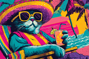 Chill Cat Graffiti V2 Vinyl Car Decal Sticker – Waterproof & UV-Resistant 5.97333333333333