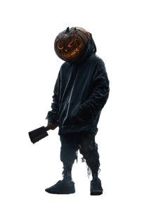 Sinister Pumpkin Warrior V4 Vinyl Car Decal Sticker – Waterproof & UV-Resistant 4.373333333333333"