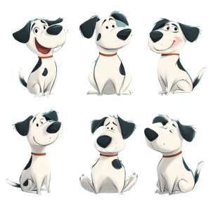 Happy Cartoon Dog V14 Vinyl Car Decal Sticker – Waterproof & UV-Resistant 6.826666666666667"
