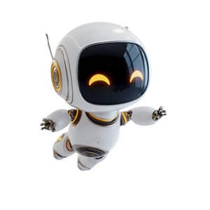 Whimsical Flying Robot V3 Vinyl Car Decal Sticker – Waterproof & UV-Resistant 3.4133333333333336"