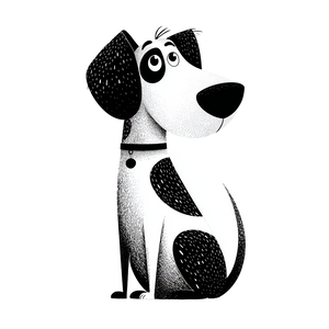 Cute Dog Doodle V3 Vinyl Car Decal Sticker – Waterproof & UV-Resistant 3.4133333333333336"