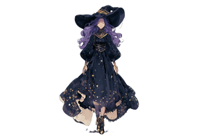 Mystical Anime Witch Vinyl Car Decal Sticker – Waterproof & UV-Resistant 5.97333333333333