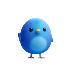 Cartoon Blue Bird V2 Vinyl Car Decal Sticker – Waterproof & UV-Resistant 3.4133333333333336"