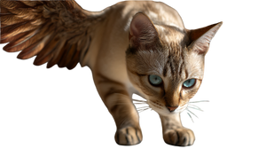 Winged Cat V7 Vinyl Car Decal Sticker – Waterproof & UV-Resistant 5.4