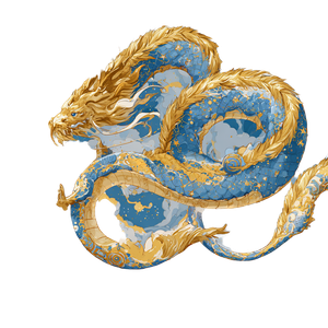 Golden Chinese Dragon V26 Vinyl Car Decal Sticker – Waterproof & UV-Resistant 6.826666666666667"