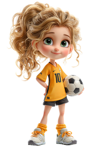 Blonde Soccer Girl V2 Vinyl Car Decal Sticker – Waterproof & UV-Resistant 8.96"