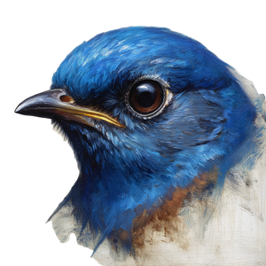 Bluebird Head Vinyl Car Decal Sticker – Waterproof & UV-Resistant 3.4133333333333336"