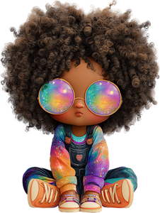 Disco Baby Girl V2 Vinyl Car Decal Sticker – Waterproof & UV-Resistant 8.213333333333333"