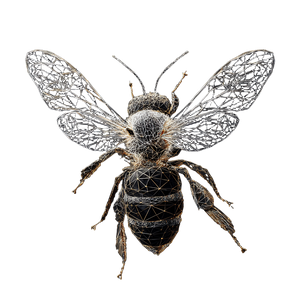 Minimalist Bee V2 Vinyl Car Decal Sticker – Waterproof & UV-Resistant 3.4133333333333336"