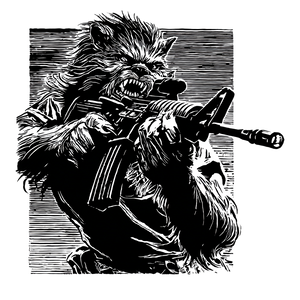 Werewolf Soldier V2 Vinyl Car Decal Sticker – Waterproof & UV-Resistant 3.4133333333333336"