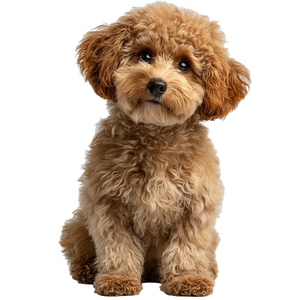 Small Poodle Sitting Vinyl Car Decal Sticker – Waterproof & UV-Resistant 6.826666666666667"