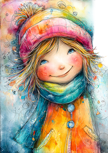 Joyful Blond Girl Vinyl Car Decal Sticker – Waterproof & UV-Resistant 4.32"