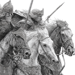 Riders Charging Vinyl Car Decal Sticker – Waterproof & UV-Resistant 3.4133333333333336"