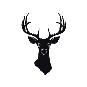 Buck Head Silhouette V2 Vinyl Car Decal Sticker – Waterproof & UV-Resistant 3.4133333333333336"