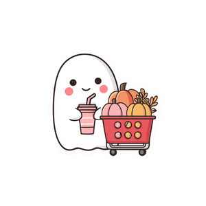 Cute Ghost Sticker V14 Vinyl Car Decal Sticker – Waterproof & UV-Resistant 3.4133333333333336"